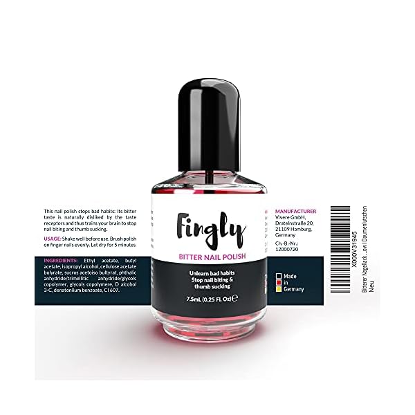 FINGLY Nagellack gegen Nägelkauen - Auf natürliche Weise Fingernägel kauen stoppen und Daumenlutschen abgewöhnen, Nail… – Bild 9