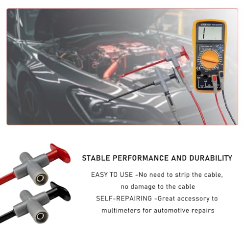 Image of 2 PCS Wire Piercing Probe, Puncture Probe Wire Tester for 4mm Banana Plug, Automotive Wire Piercing Test Clip for Multimeter Testing Tool, Repairing Car Accessories