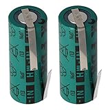  2 Stück Akku NiMH 2150mAh 4/5A, 43x17mm passend für Braun Oral-B Triumph Serie (Bitte Maße prüfen)