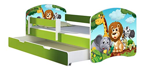 ACMA Lit Enfant Junior TIROIR Matelas sommier Gratuite Vert Meubles pour Enfants II (02 Petits...