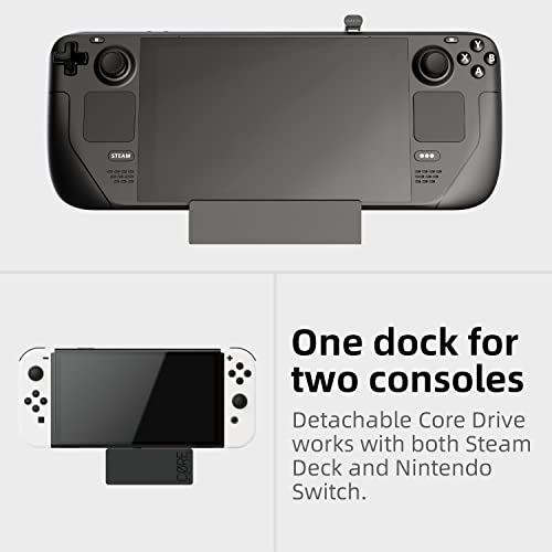 Skull & Co. x Savage Raven SteamDock PRO: A Compact and Portable Dock with Detachable USB Hub HDMI TV Adapter for Steam Deck ROG Ally & Other Devices (for Switch OLED, Smartphone, Laptop) - Black by Skull & Co. - Image 6