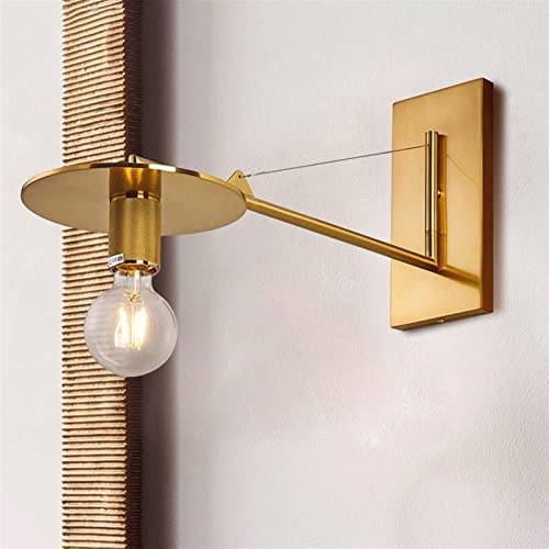 Applique murale réglable dorée à tête pivotante et technologie LED