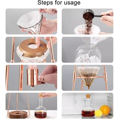 Tour à glaçons goutte à goutte faite à la main en verre de 500 ml - 4