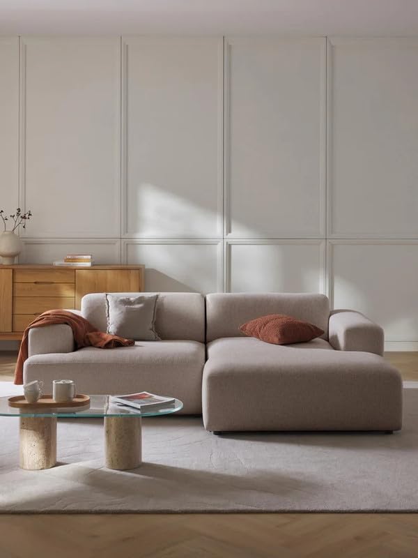 FUNTERIOR Cozycorner 4 Seater L Shape Sofa Set | Polyester Fabric | Grey | Modular Convertible Design | Comfortable Seating | Space Saving Sofa for Living Room Home & Office | 10-Year Warranty (LHS)-image-18