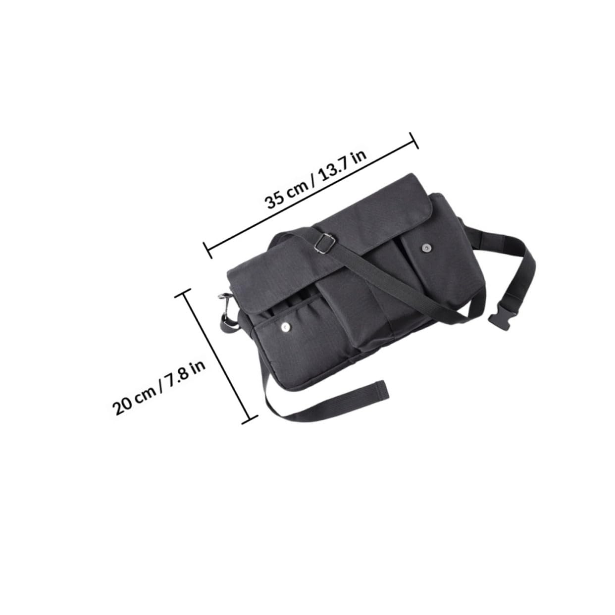 Tofficu Borsa Cosmetica da Viaggio in Tela Nera Ampio Spazio e Cinturino Portatile, Organizer per Pennelli Trucco Pratica dal Design Creativo
