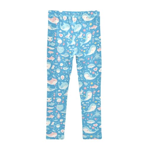 KLL Marine Chart Underwater Graphic Little Girls Active Leggings Soft Full Length Workout Pants Sports2