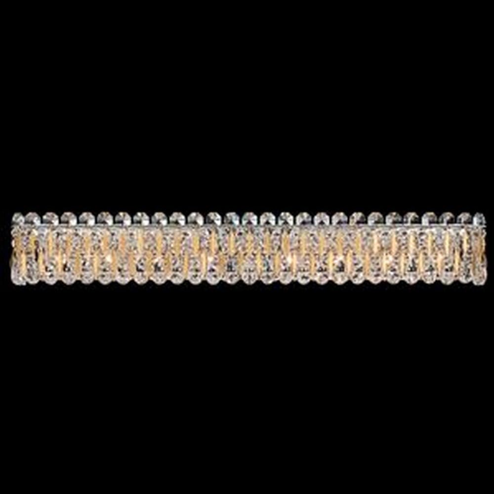 Schonbek Sarella RS8336N-22H 8-Light 37-inch Vanity and Wall Sconce in Heirloom Gold with Clear Heritage Handcut Crystals