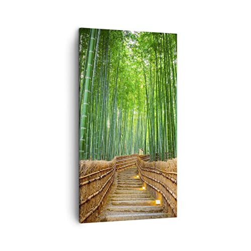 Toile bambou zen pour briser la monotonie d'un mur blanc sans grand travaux