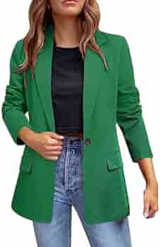 Clearlove Damesblazer, 3/4 mouwen, lang, elegant, effen blazerjack, effen, slimfit, met ruches, blazer voor zakelijk en kantoor, sportieve jas, outwear, revers, pakken met zakken, wit, M Clearlove Damesblazer, 3/4 mouwen, lang, elegant, effen blazerjack, effen, slimfit, met ruches, blazer voor zakelijk en kantoor, sportieve jas, outwear, revers, pakken met zakken, wit, M