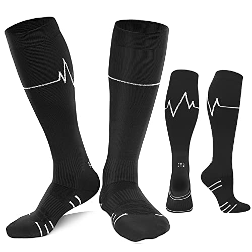 ACTINPUT 2 Pares Medias de Compresion Mujer y Hombre, Calcetines Compresivos Enfermera para Running, Trabajo, Ciclismo, Trotar, Correr, Deporte, Volar Cover