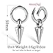 Casvort 2PCS Hypoallergenic Fashionable Spike Ear Weights for Lobes Silver 4mm 5g 316 Stainless Steel Small Hoop Ear Hangers Gauges Plugs and Tunnels Piercing Body Jewelry