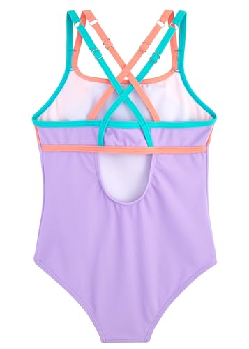 Image of Belovance Girls Swimsuit One Piece Swimwear Adjustable Straps Back Cutout Athletic Sport Kids Tween Bathing Suit 5-14 Years