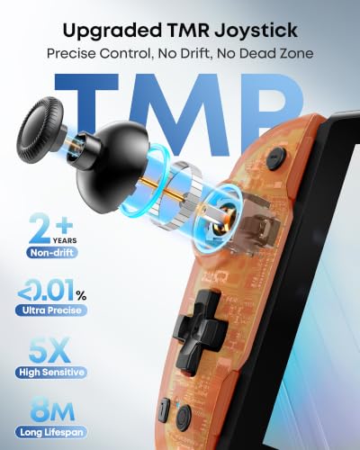 Image of OIVO VGA DESIGN Switch Controller Handheld for 1 /2 /OLED, Ergonomic Grip Stretch Joypad for SW Console, Wireless Controller with TMR Joysticks, RGB Lighting, Turbo, 4 Macros & Card Slot