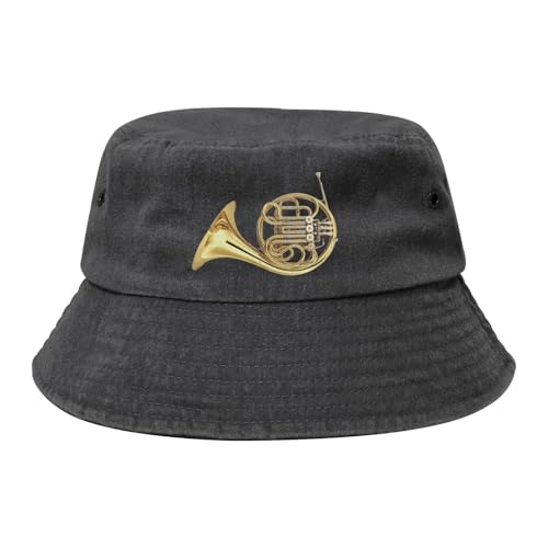 French Horn Bucket hat - Cotton Sun hat - Unisex