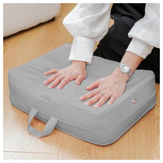 Clothes Storage Bag, Durable Fabric Garment Organizer Clothes Storage for Closet Space-Saving, Grey, Large