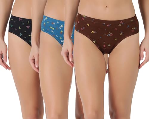 Image of Dollar Lehar Super Combed Cotton Women's Printed Hipster Panty - Actual Print May Vary