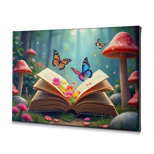 Tableau sur toile forêt magique pour illuminer une salle de bain