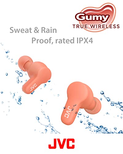 Image of JVC Gumy True Wireless Earbuds, Bluetooth 5.3, Charging Case, 24-Hour Playback, IPX4 Water Resistant, Comfortable Secure Fit with XS /S /M /L Earpieces, Built-in Mic for Calls, iPhone /Android /PC - HAA7T2
