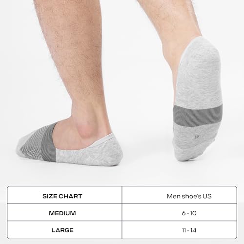 COOLMATE GLOBAL 6 Pack No Show Men Socks, Low Cut Ankle Sock Moisture Wicking4
