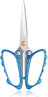 Stainless Steel Small Sharp Pointed Butterfly Handle Sewing Scissors for Embroidery DIY Tools Craft Cutting Tailor Dressmaker Threading Professional Yarn Shears Crafting Art Work Scissor 4.8 inch