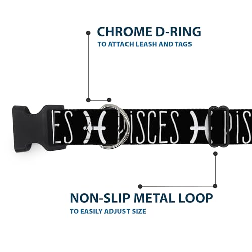 Cuello de clip ajustable para perro mediano Buckle Down pistolas del zodiaco 6