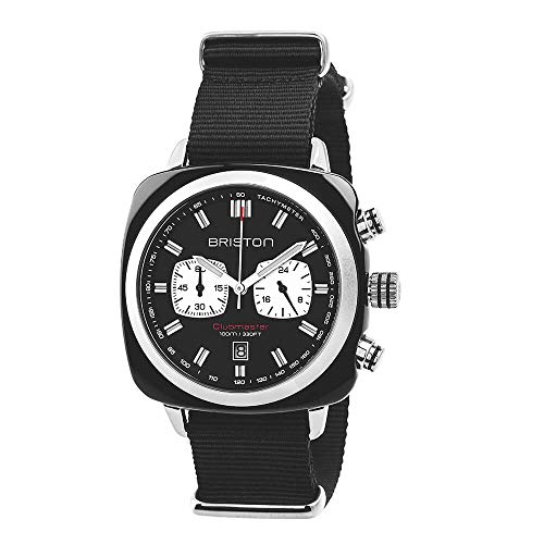 BRISTON - Clubmaster Sport Acétate - Chronographe Noir Cadran Noir