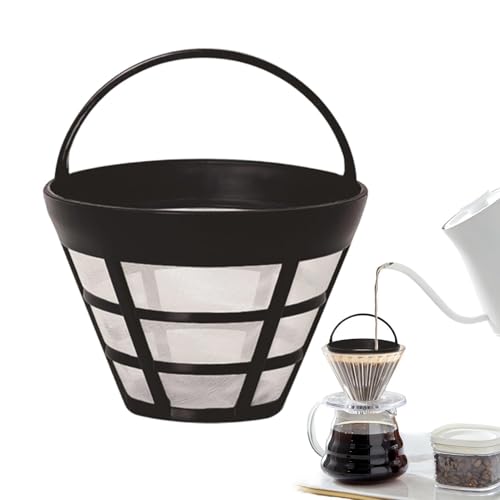 Reusable coffeeFilter - Cone Mesh Strainer Replacement Basket, Fine Stainless Steel Filtration System, Eco Friendly Washable Bre