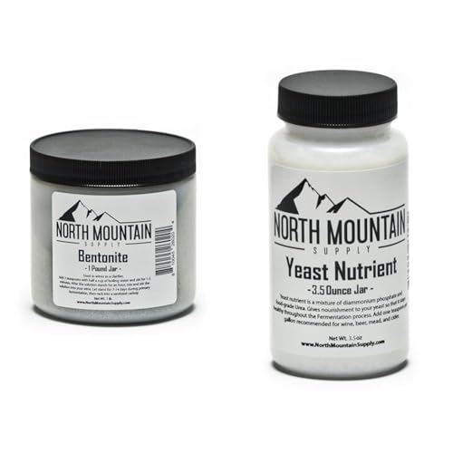 Bentonite for Wine Making: Ultimate Clarifier for Perfect Homemade Wine 8 North Mountain Supply - BT-1lb Bentonite Clay & 3.5oz Yeast Nutrient Home Brewing Bundle