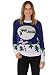 Women's Ugly Christmas Sweater - Runaway Sleigh Sweater Blue