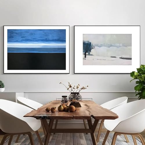 Impressions sur toile mer bleue XINBAO style moderne 35x50cm
