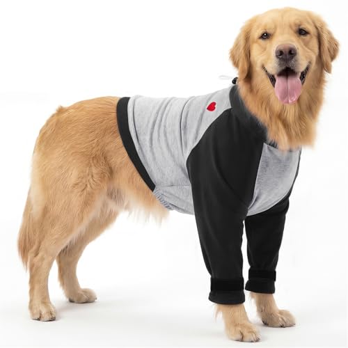 Image of SlowTon Dog Recovery Suit, Dog Leg Sleeve to Stop Licking, Elbow Protector