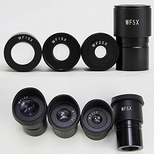 2 pz/Set Stereo Microscopio Oculari WF5X WF10X WF15X WF20X Lente del Microscopio con oculari Grandangolo Parti Accessori Oculare(WF10X)