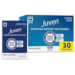 1 of Juven Therapeutic Nutrition Drink Powder Including Collagen Peptides, Amino Acids, and HMB For Wound Healing Support, Unflavored, 30 Packets