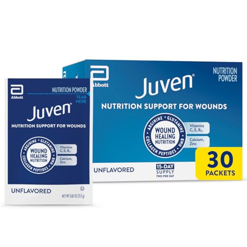 Juven Therapeutic Nutrition Drink Powder Including Collagen Peptides Amino Acids and HMB For Wound Healing Support Unflavored 30 Packets