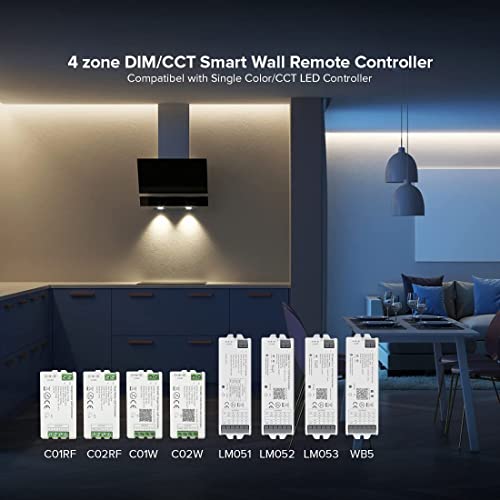 Image of BTF-LIGHTING 2.4G RF Wireless Single Color Wall Mounted Smart Panel Remote
