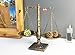 Owlgift Set of 2 Vintage Metal Libra Jewelry Towers Display Cosmetic Organizer Storage, Scale Centerpiece Stand, Antique Jewelry Storage, Farmhouse Candleholder Display – Bronze, 7.7“ W x 12.1“ H