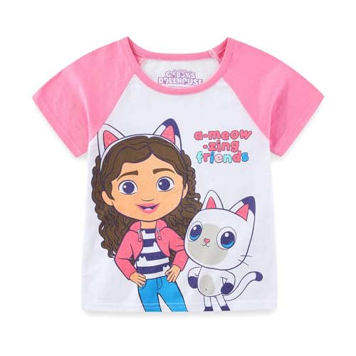 Image of DREAMWORKS GABBY'S DOLLHOUSE Girls Short Sleeve T-Shirt and French Terry Shorts Set for Toddler and Big Kids