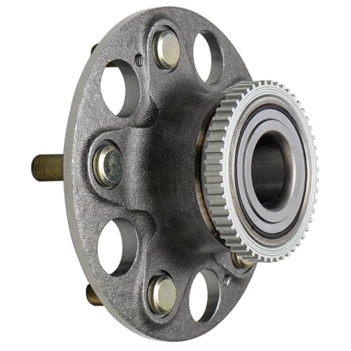 Image of Detroit Axle - Pair Rear Wheel Bearing Hubs for Acura 2002-2006 RSX 2004-2005 Honda Civic, Wheel Hub Bearings Assembly Replacement [5 Lug w /ABS]