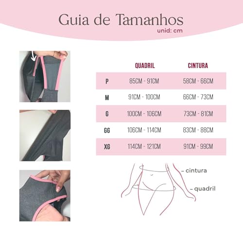 Kit 8 Calcinhas Modeladoras Cós Alto - Compressão para Barriga, Cintura Alta, Sem Costura, Forro 100