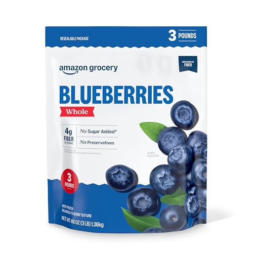 Amazon Grocery, Whole Blueberries, 48 Oz, Frozen
