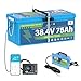 36V 75Ah Lithium Golf Cart Battery, 200A Smart BMS, 36V 15A Charger IP67, Mounting Racket, Touch LCD Monitor,Bluetooth APP,38.4V LiFePO4 Battery Max Load Power 4500W(6HP) for Club Car, Trolling Motor