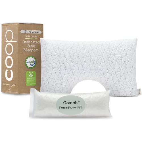 Coop Home Goods Original CutOut, Queen Size Bed Pillows with Shoulder