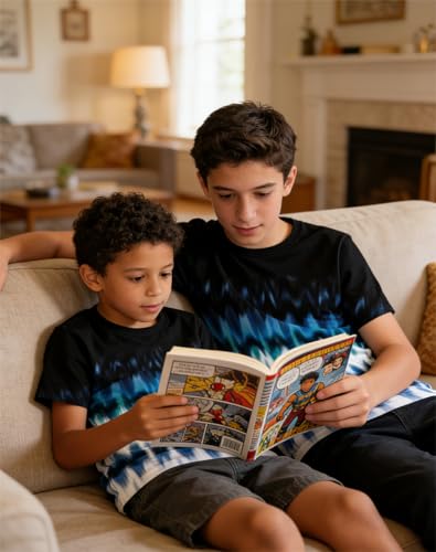 Image of Boys Tie Dye Shirt Size 4-14 Hippies Senior Rainbow Tees T Shirts for Kids | Tees T shirts for Kids