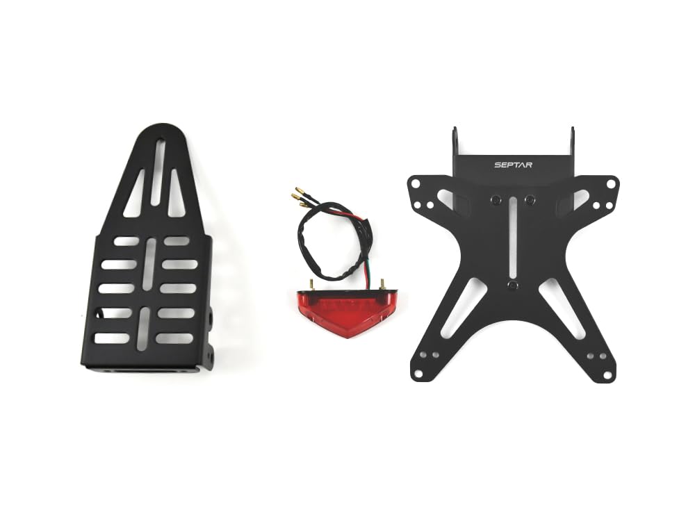 PORTATARGA REGOLABILE UNIVERSALE moto motard DA 125 IN POI con faro | SEPTAR
