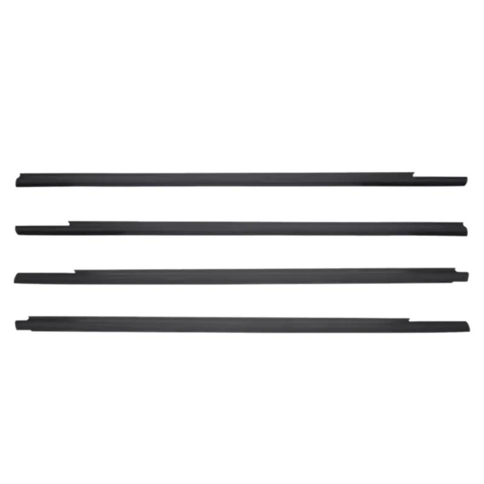 Blnetu Black For Peugeot 301 2013-2017 For Citroen For Elysee 2014-2016 4Pcs Outside Window Glass Weatherstrip Rubber Strip Car Weather Stripping(Black)