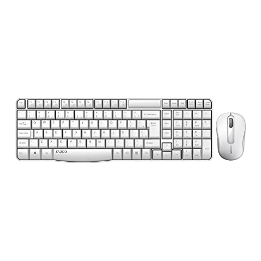 Teclado e Mouse sem Fio Rapoo X1800S ABNT2, Multilaser, Branco RA002