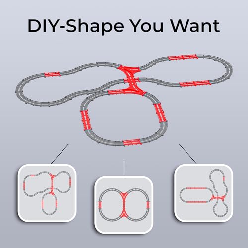 Image of Mirana Rajdhani Express Bullet Train Toy Set for Kids, Multiple Railway Track Layout, AAA Battery Operated, for Boys & Girls 1+ Years, Made in India (53 Pcs)