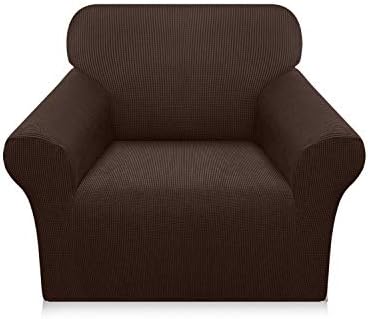 Luxurlife High Stretch Sofa Covers 2 Seater Super Soft Loveseat Cover Upgraded Modern Sofa Slipcover for Dogs Pets Furniture Protector With Elastic Bottom(2 Seater,Wine Red)