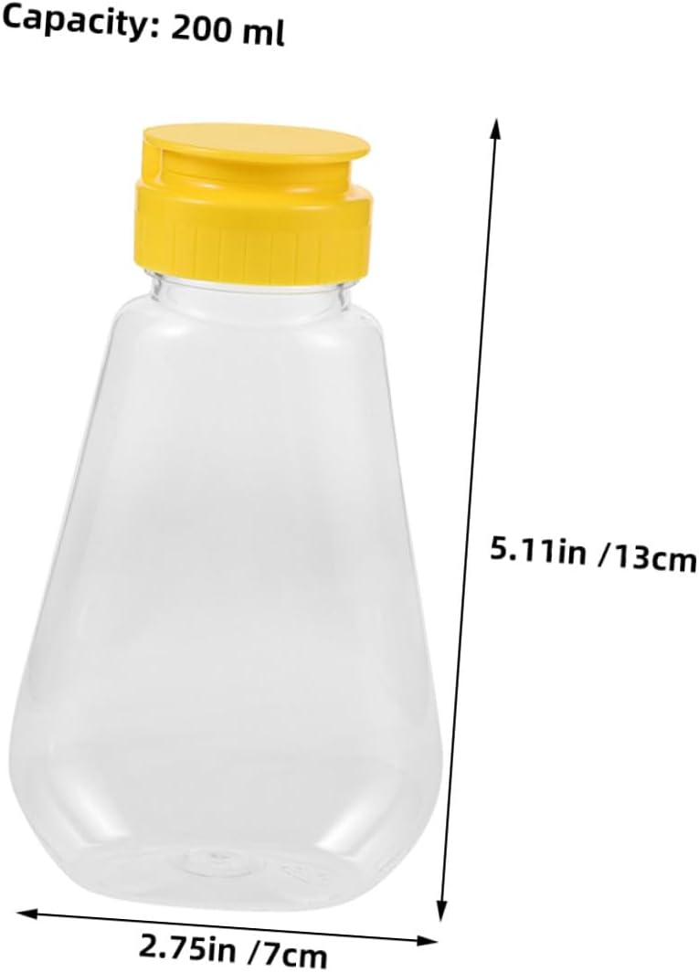 Plastic Honey Dispenser Bottles Refillable 2pcs 200ml Leakproof Xmas image 2