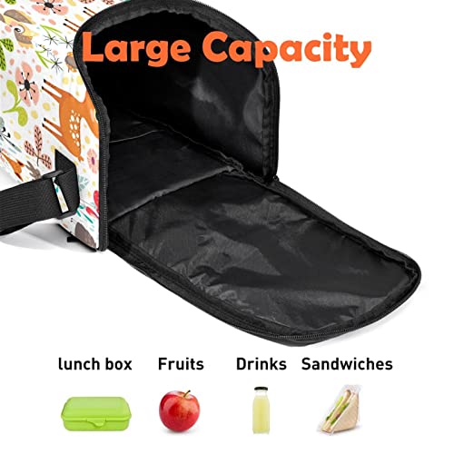 Bolsa de almuerzo compacta con dibujos animados para llevar comida sana 3